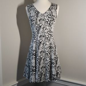 A-line animal print dress